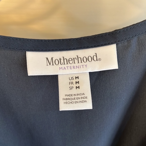 🫖 Motherhood Maternity Blue-Gray Dress 🫖 - Picture 4 of 6